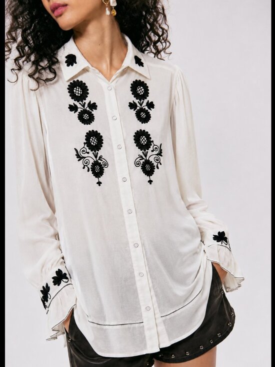 We The Free Tops - WE THE FREE EMBROIDERED BILLY BLOUSE